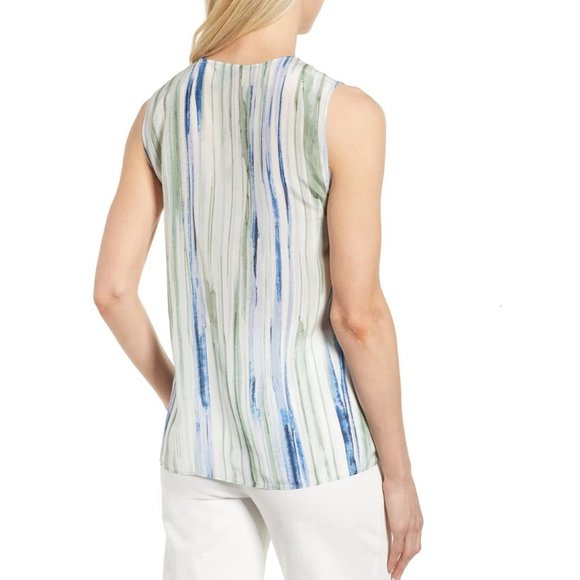 Nic & Zoe Mojito Nights watercolor tank blouse -M - Picture 7 of 7